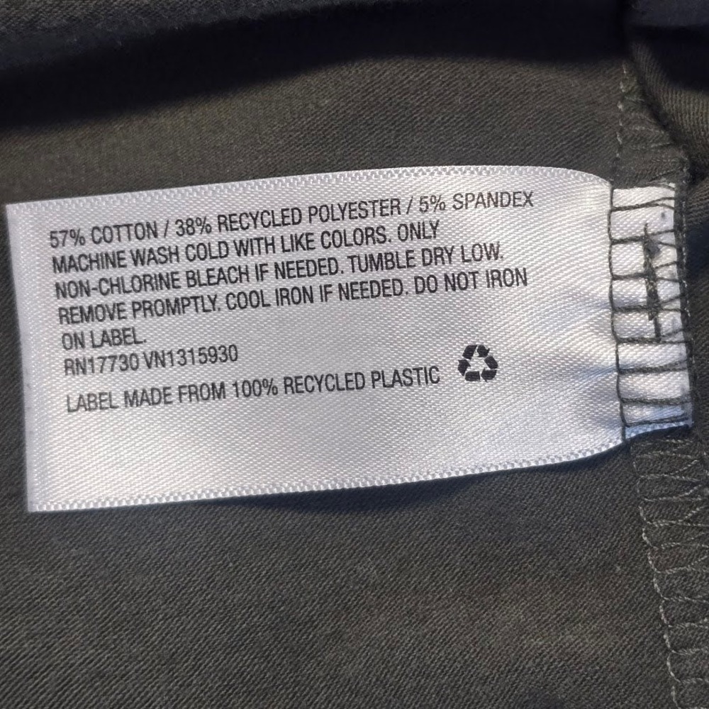 Wild Fable Crop Top Women M Baby Tee Olive Green Earthy Gorpcore Minimalist Sage - Picture 6 of 6